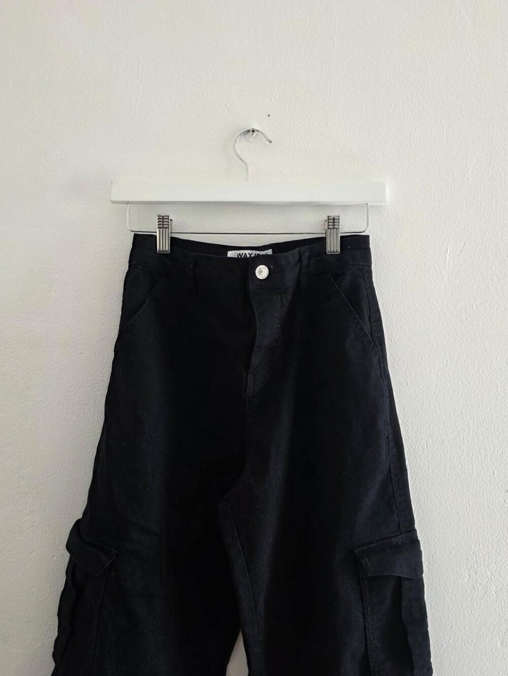 Max Jean Collection | Black Wide Leg Cargo Pants